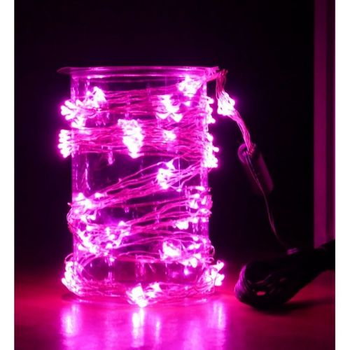 Guirlande Noël Copper Cascade 700 LED Roses