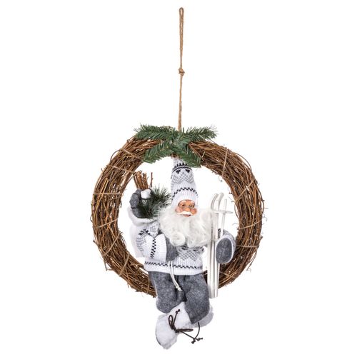 Couronne De Noël En Bois Terre Sauvage - Gris