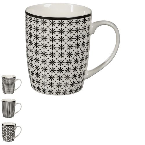 Mugs ronds 33cl assortis BOHEMIA Blanc / Noir