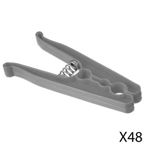 Lot De 48 Pinces à Linge Noir