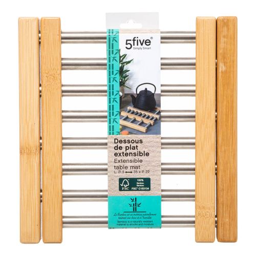 Dessous De Plat Extensible En Bambou Et Inox