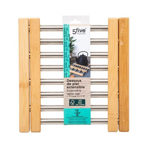 Dessous De Plat Extensible En Bambou Et Inox