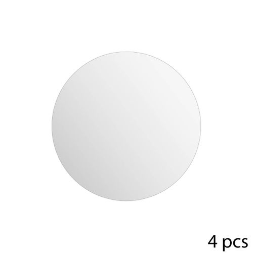 Lot De 4 Miroirs Adhésifs Ronds En Verre 20 X 20 Cm