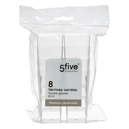 8 Verrines Carrées Plastique