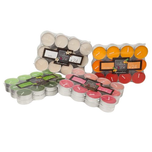 Bougie parfum BOX Ivoire/Orange/Rouge/Vert