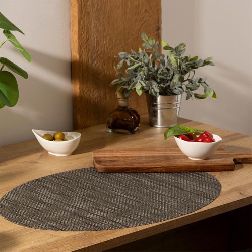 Set De Table Ovale "maoli" 35x48cm Noir