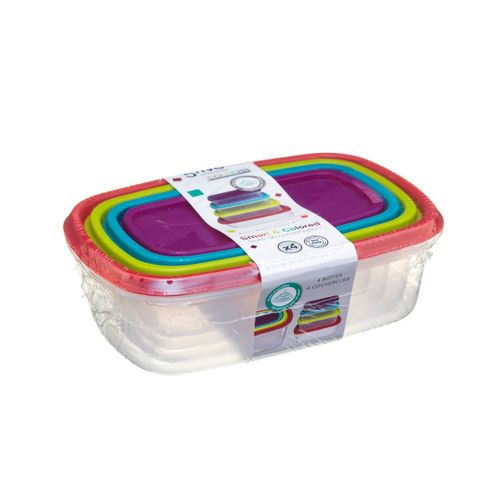 4 Boîtes De Conservation Plastique Colors