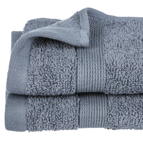 Serviette De Toilette En Coton Gris Foncé Tissu Éponge 30 X 50 Cm