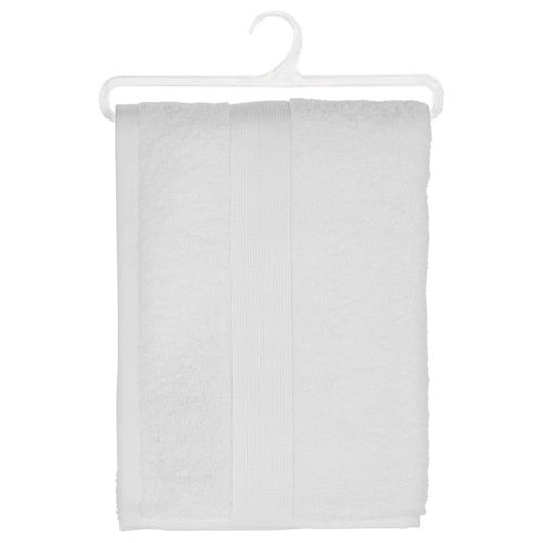 Drap De Bain En Coton Blanc Tissu Éponge 70 X 130 Cm