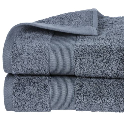 Drap De Bain En Coton Gris Foncé Tissu Éponge 70 X 130 Cm