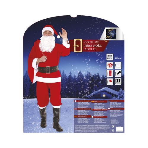 Déguisement De Père Noël 6 Pièces Pour Adulte Taille Unique