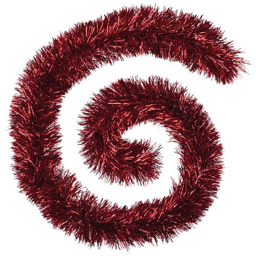 Guirlande De Noël Boa Large 15 Cm Rouge Longueur 2 Mètres