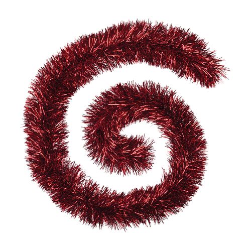 Guirlande De Noël Boa Large 15 Cm Rouge Longueur 2 Mètres