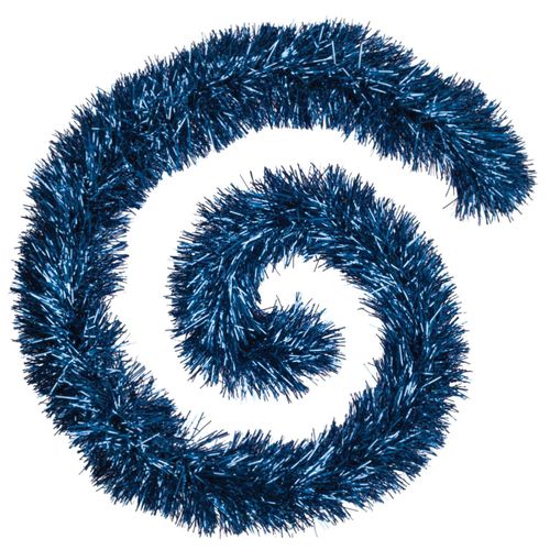 Guirlande De Noël Boa Large 15 Cm Bleu Longueur 2 Mètres