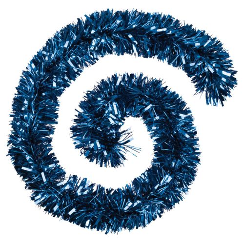 Guirlande De Noël Boa Large 15 Cm Bleu Longueur 2 Mètres