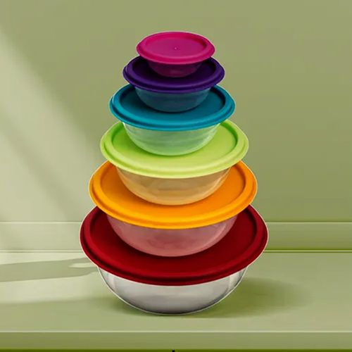 6 Boîtes De Conservation Rondes Colors