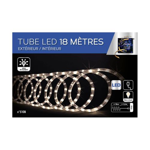 Guirlande Lumineuseextérieur Tube 18 M 324 Blanc Chaud 8 Jeux De Lumière