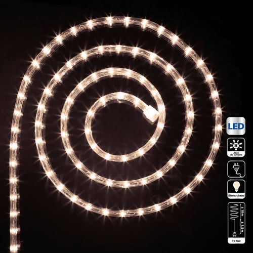 Guirlande Lumineuseextérieur Tube 18 M 324 Blanc Chaud 8 Jeux De Lumière