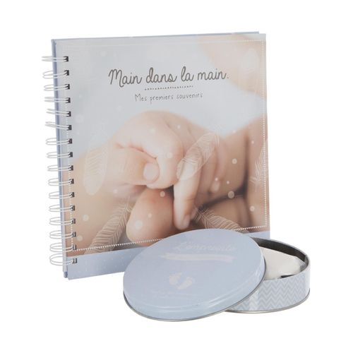 Coffret Naissance Album Photos Et Boîte à Empreinte