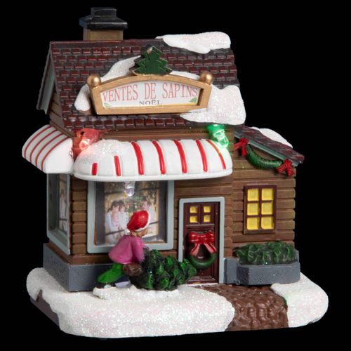 Village De Noël Lumineux Boutique Éclairée