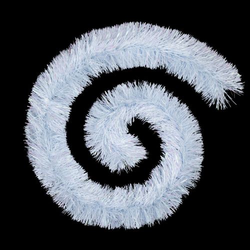 Guirlande De Noël Boa Large 14 Cm Blanc Longueur 2 Mètres