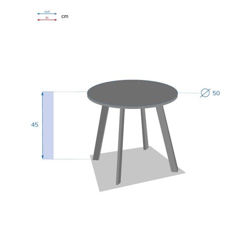 Table Basse Saona D 50 Cm Graphite Hespéride