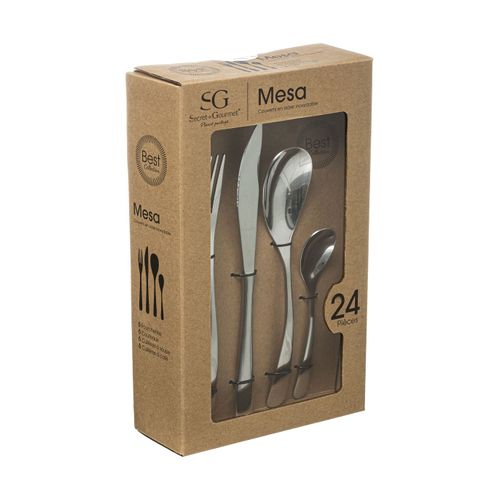 Ménagère 24 Pièces Couverts En Inox Modèle Mesa
