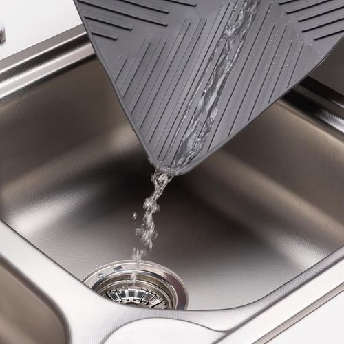 Tapis Egouttoir Fond D'évier "néo" 30x30cm Gris