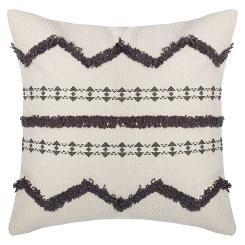Housse de coussin 40x40 cm ETHNIK TUFTE Gris