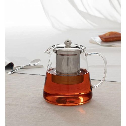 Théière En Verre Avec Filtre "tea" 0,8l Argenté