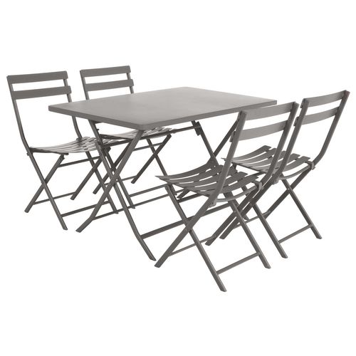 Table Pliante Rectangulaire Greensboro - 4 Places - Marron Tonka