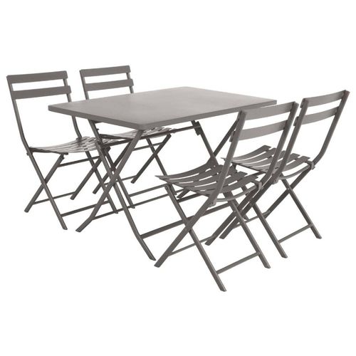 Table Pliante Rectangulaire Greensboro - 4 Places - Marron Tonka