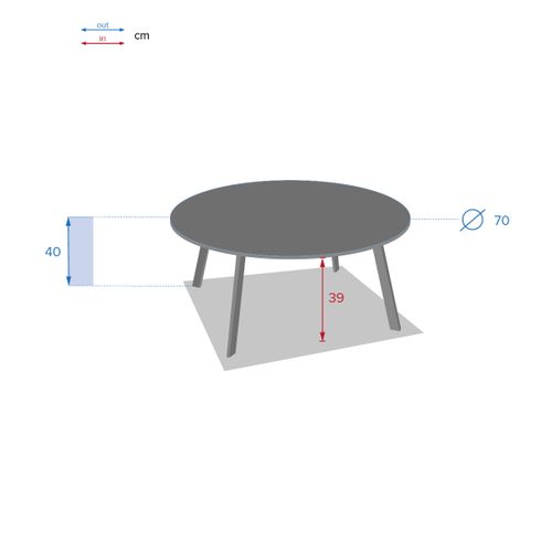 Table Basse Saona Tonka D 70 Cm Hespéride