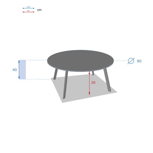 Table Basse Saona Tonka D 90 Cm Hespéride