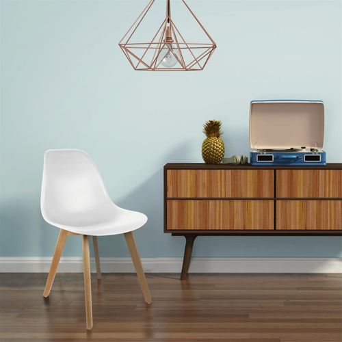 Chaise Scandinave Coque Polypropylène (lot De 4) Blanc