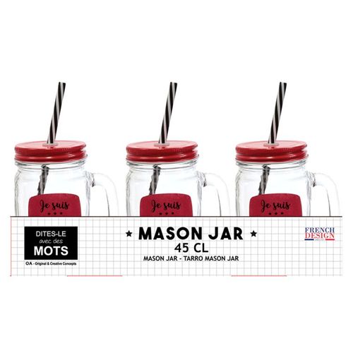 Mason Jar 45cl En Verre  Mo1211