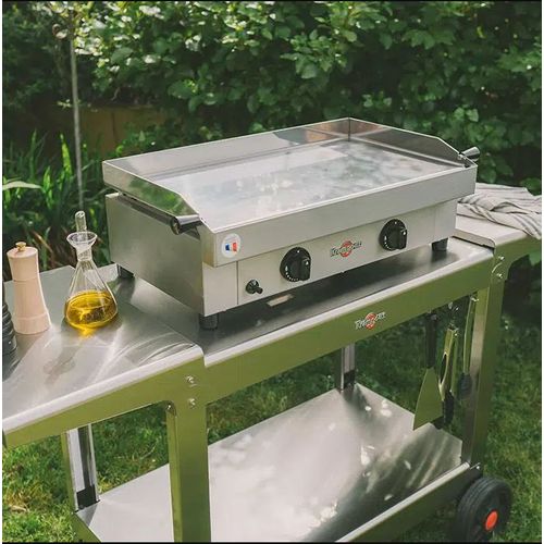 Plancha Gaz 3400w Plaque En Inox 64x33cm - Pfsv2ma-kr