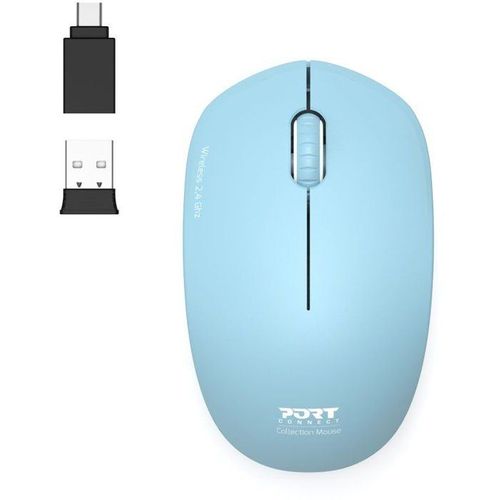 Souris Sans Fil - Port Designs - 900544 Collection Ii - 2.4 Ghz - Bleu Azur