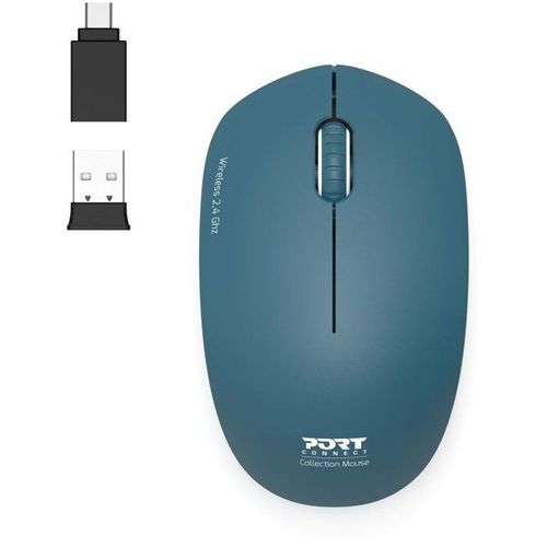 Souris Sans Fil - Port Designs - 900545 Collection Ii - 2.4 Ghz - Bleu Profond