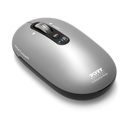 Souris Sans Fil - Port Designs - 910009 Pure - Bluetooth - Rechargeable - Gris