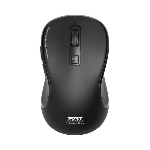 Souris Sans Fil - Port Designs - 910010 - Bluetooth et 2.4 Ghz - Essentielle - Noir