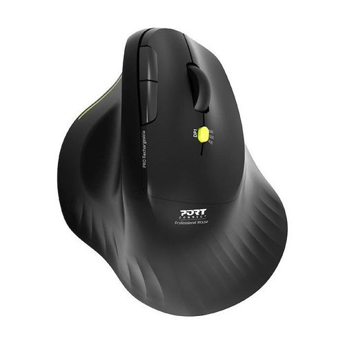 Souris Sans Fil - Port Designs - 910200 Ergo - Bluetooth et 2.4 Ghz - Noir