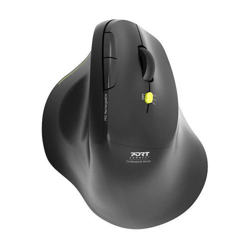 Souris Sans Fil - Port Designs - 910200 Ergo - Bluetooth et 2.4 Ghz - Noir
