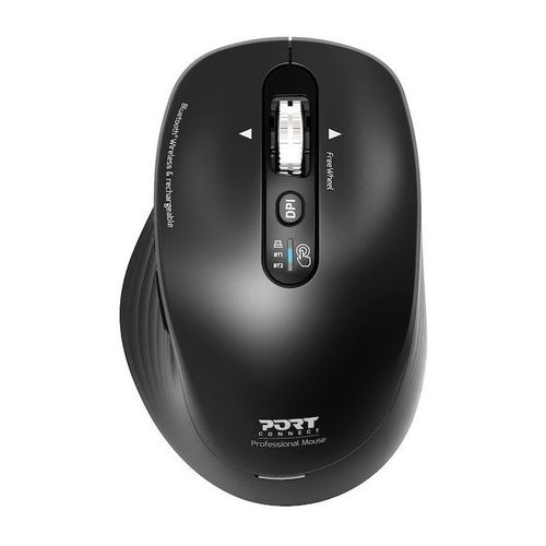 Souris Sans Fil - Port Designs - 910202 Business - Bluetooth et 2.4 Ghz - Rechargeable - Noir