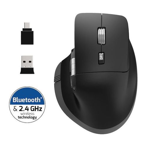 Souris Sans Fil - Port Designs - 910203 Ultimate - Bluetooth et 2.4 Ghz - Rechargeable - Gris