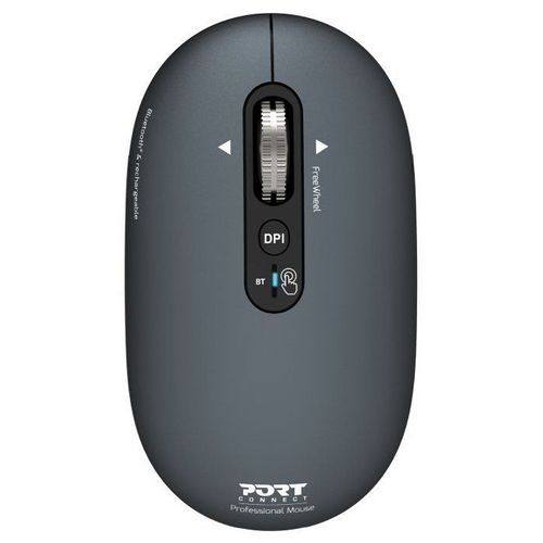 Souris Sans Fil - Port Designs - 910501 Pure - Bluetooth - Rechargeable - Gris Anthracite