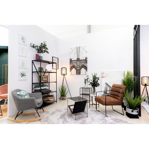 Bibliothèque Design 5 Plateaux De Rangement En Métal H.155 Cm - Noir