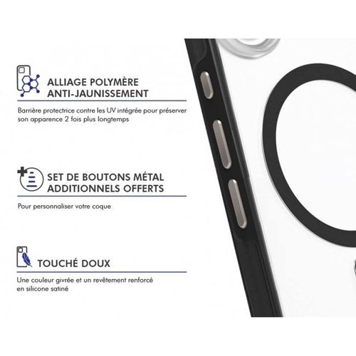 Coque Fc Air Xtrem Frost Magsafe - iPhone17 Pro - Recyclé - Noir