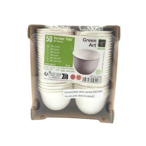 Lot De 50 Verrines Tulip - 70 Ml