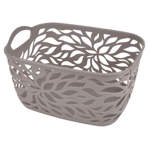 Panière à Linge "motif Végétal" 3,5l Taupe